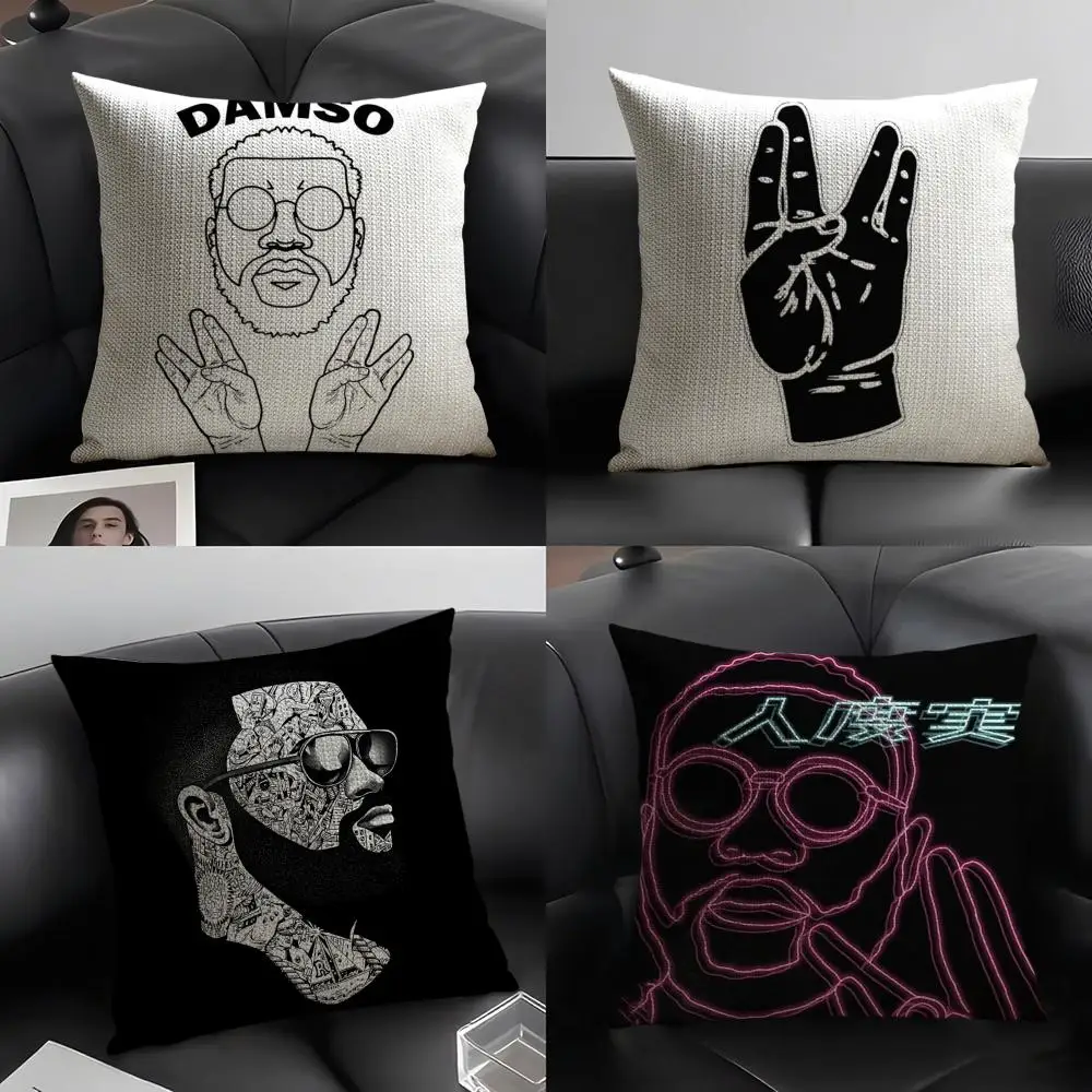 

Rapper D-Damso Pillow Case Natural Linen Organic Fabric Double-Sided Printing Breathable Perfect Gift for Decor