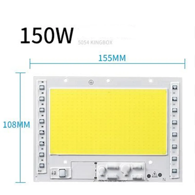 COB LED Chip 50W 100W 150W 200W Smart IC Driverless 220V High Quality Bulb DIY Lamp Outdoor Floodlight Spotlight Cold Warm White