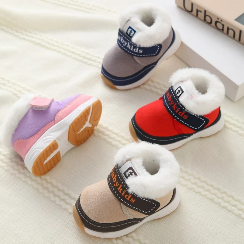 

Winter Child SnowBoot2025 New Retro Child Velvet Thick BottomBoot Fashion Baby Anti slip Warm Cotton Baby Versatile WalkingBoots