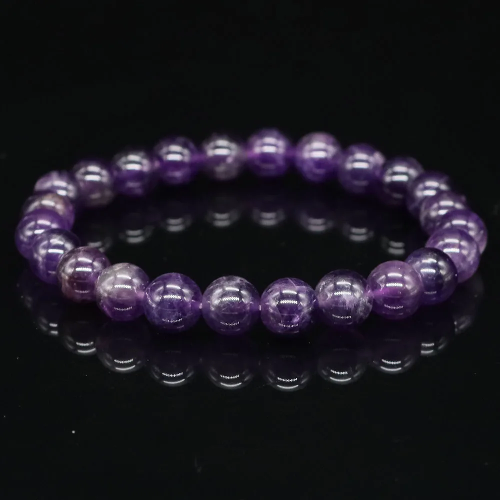 Natural Stone Bracelets Amethyst Rose Quartz Obsidian Agate Lava Beads Jewelry Gift For Men Magnetic Health Protection Women