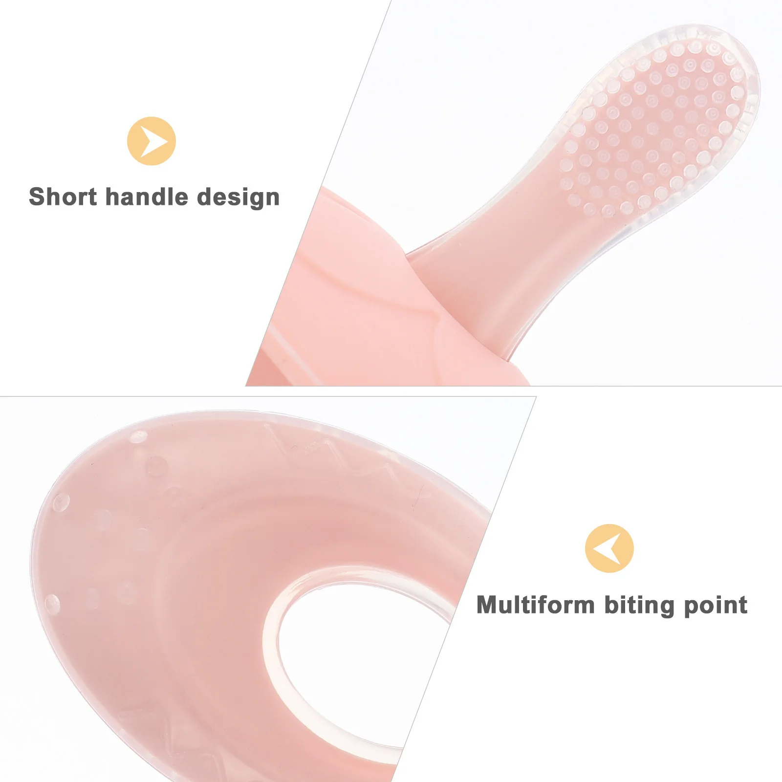 

1 set 1 Set Silicone Baby Short Handle Anti-Slip Lightweight Portable Training Brush For Kids Teeth Care Bristles With Protector