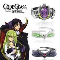 Anime CODE GEASS Lelouch of the Rebellion Ring Lelouch Lamperouge Zero Mask Cosplay Unisex Adjustable Rings Jewelry Accessories