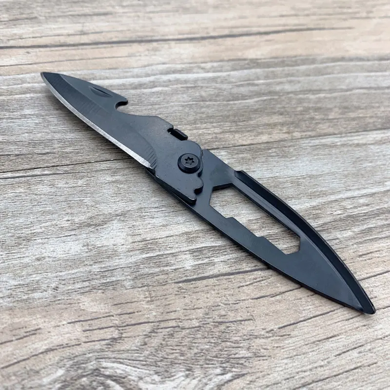 Mini coltello pieghevole tascabile in acciaio inossidabile 420 campeggio all'aperto EDC piccoli utensili manuali portachiavi apribottiglie