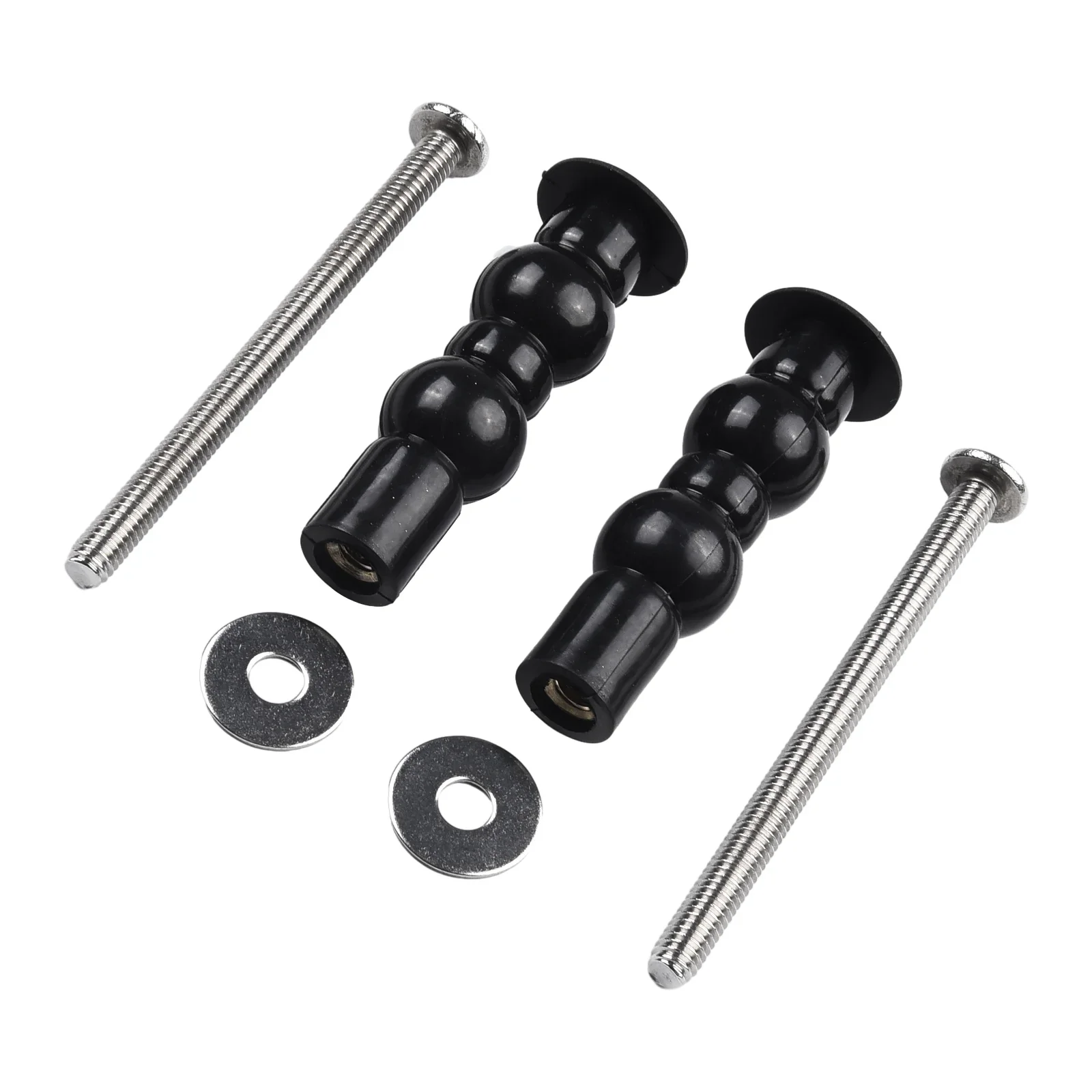 2 Pack Toilet Seat Screws Hinges Toilet Hinge Sc/////////////////////Rubber Bolt Top Nuts Set Bathroom Accessories