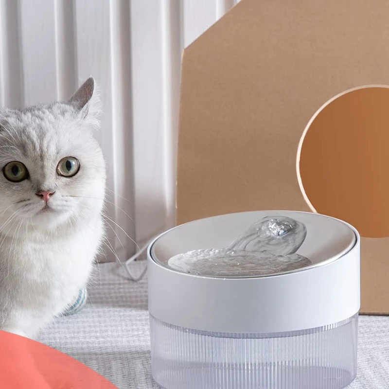 Automatic Cat Water Fountain,2.5L/84Oz Indoor Ultra-Quiet Quiet Pet Water Dispenser,Visible Water Level