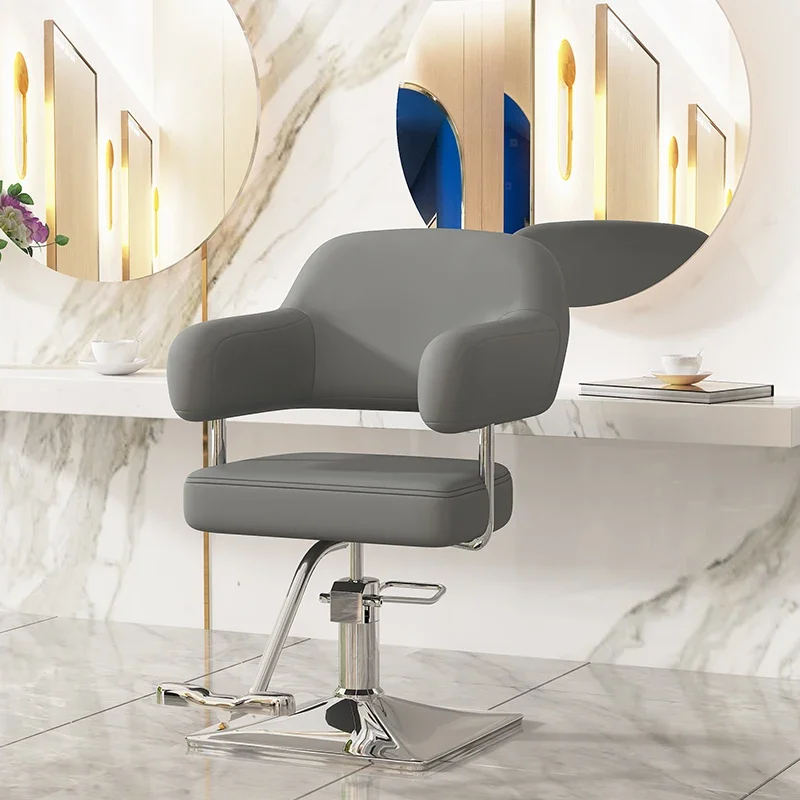 Modern Luxury Barber Chairs Professional Hairdressing Lift Swivel Barber Chair Comfort Simple Commercial Furniture Cadeiras FYBC