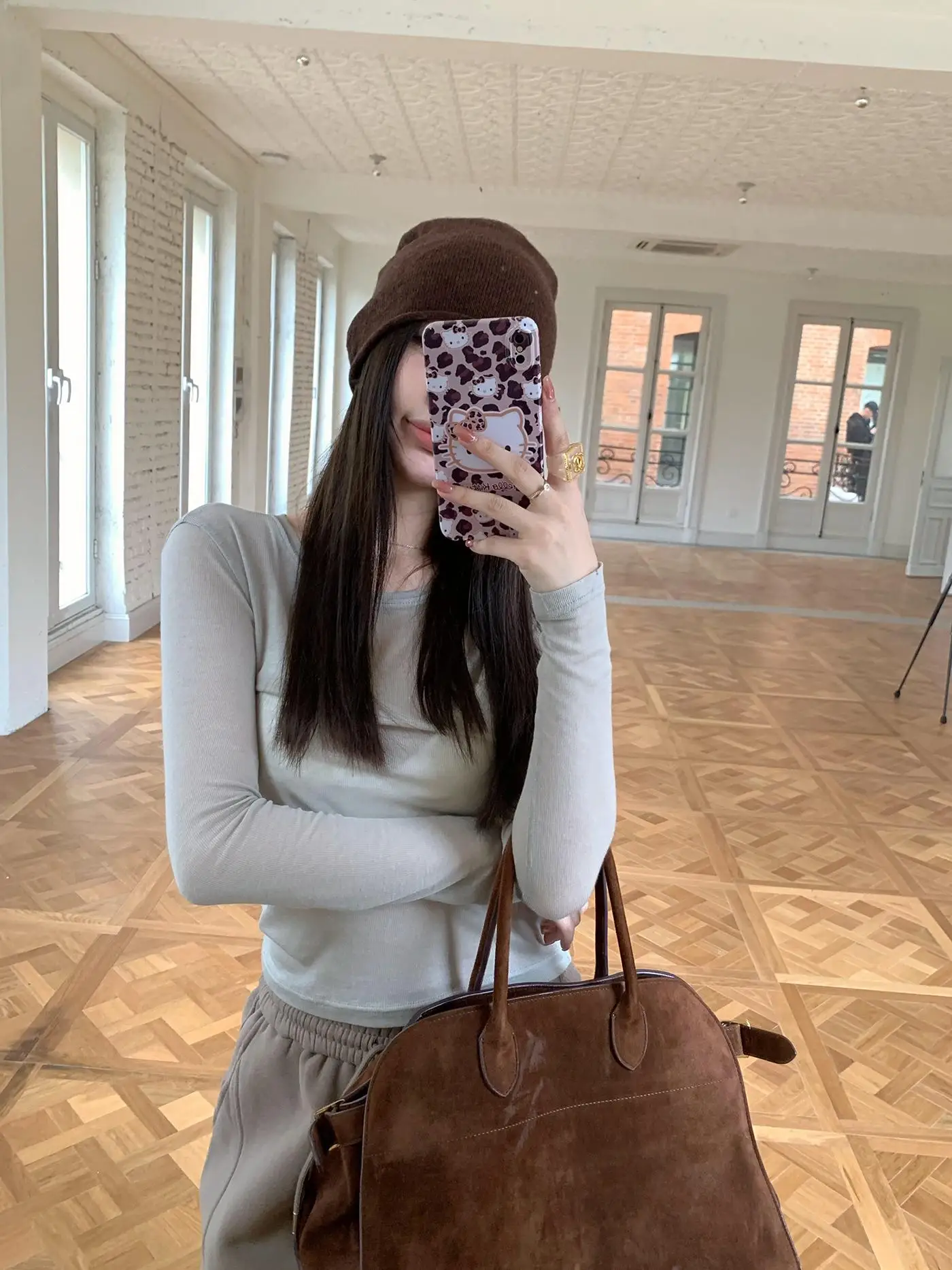 

Женский облегающий трикотажный базовый топ IUIU Crystal Home с круглым вырезом, разноцветный, дышащий, осенняя новинка, внутренняя одежда