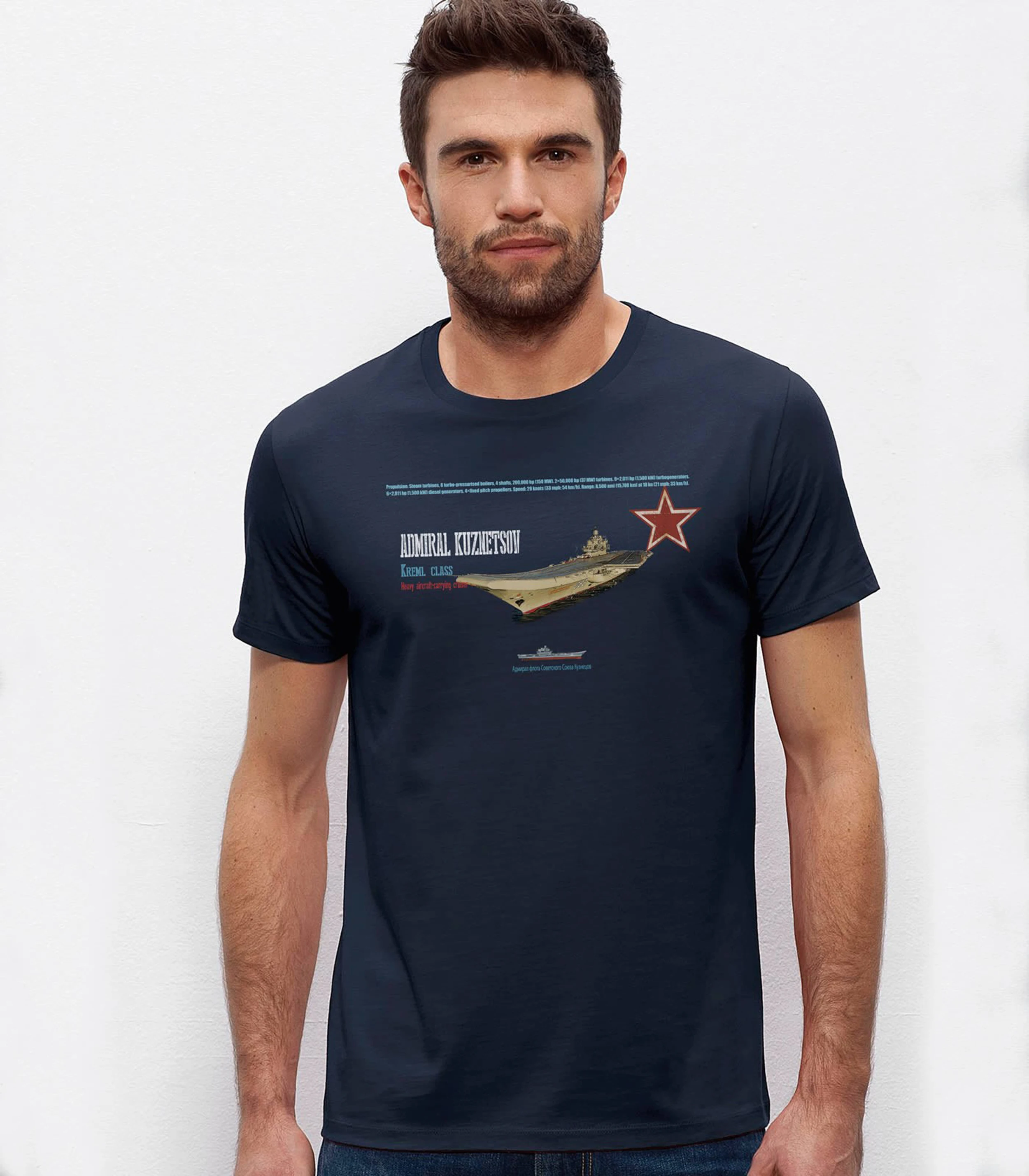 Russia Naval Kreml Class Acmiral KuznetsovAircraft Cruiser T-Shirt. Summer Cotton Short Sleeve O-Neck Mens T Shirt New S-3XL