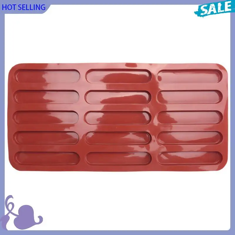 

ABVB-Tiramisu Finger Biscuit Silicone Mould,15 Cavities Cereal Bars Baking Mould,Chocolate Bar Mold, Long Strip Silicone Mold