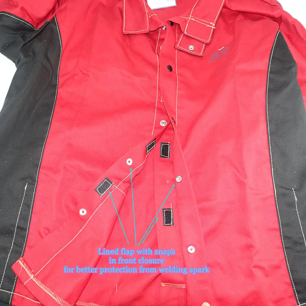 Welding Jacket Flame Resistant Cotton Clothes Worker Clothing for Spark Heat Abrasion Welder Safety Protection