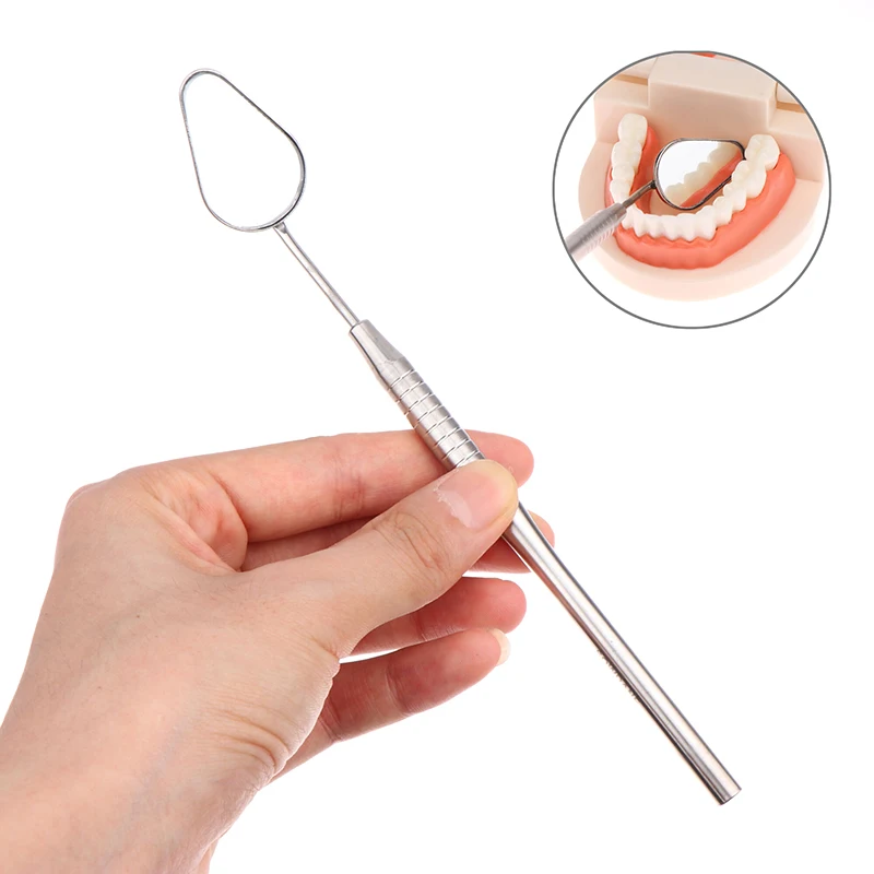 Dental Mouth Mirror Odontoscope Oral Care Teeth Clean Examination Hygiene Glass Mirror Front Surface Mirror Handle