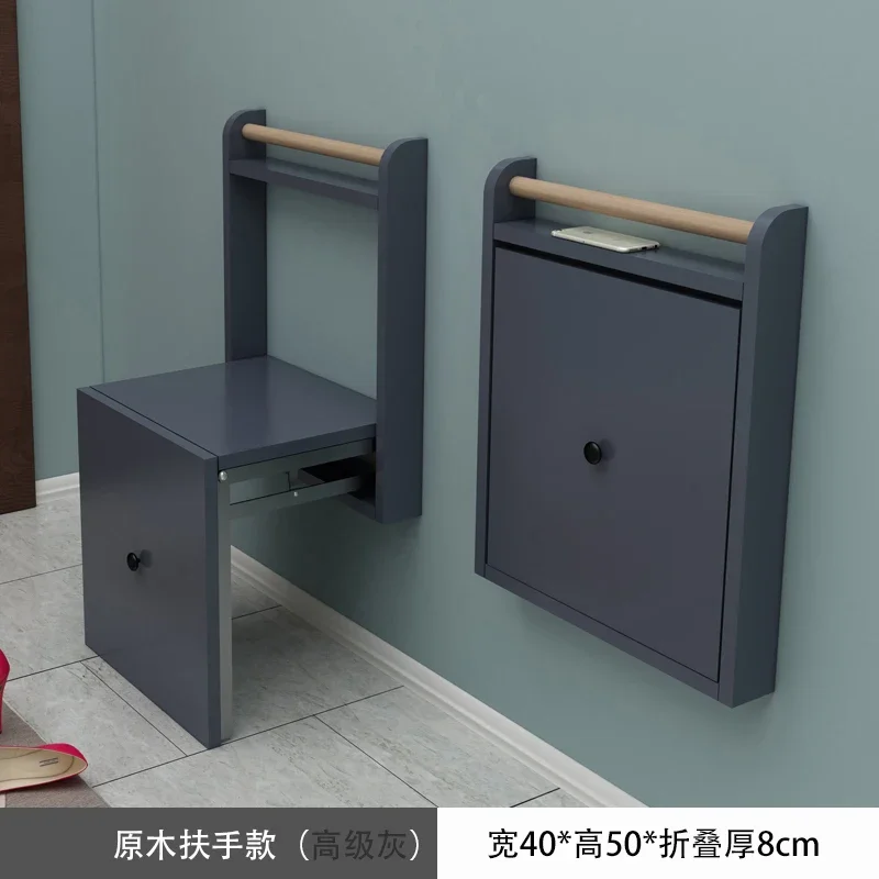 

Shoe Retractable Stool Chair Wall Mounted Hidden Wall Chair Hallway Shower Folding Relaxing Cadeiras De Banho Bathroom Stool