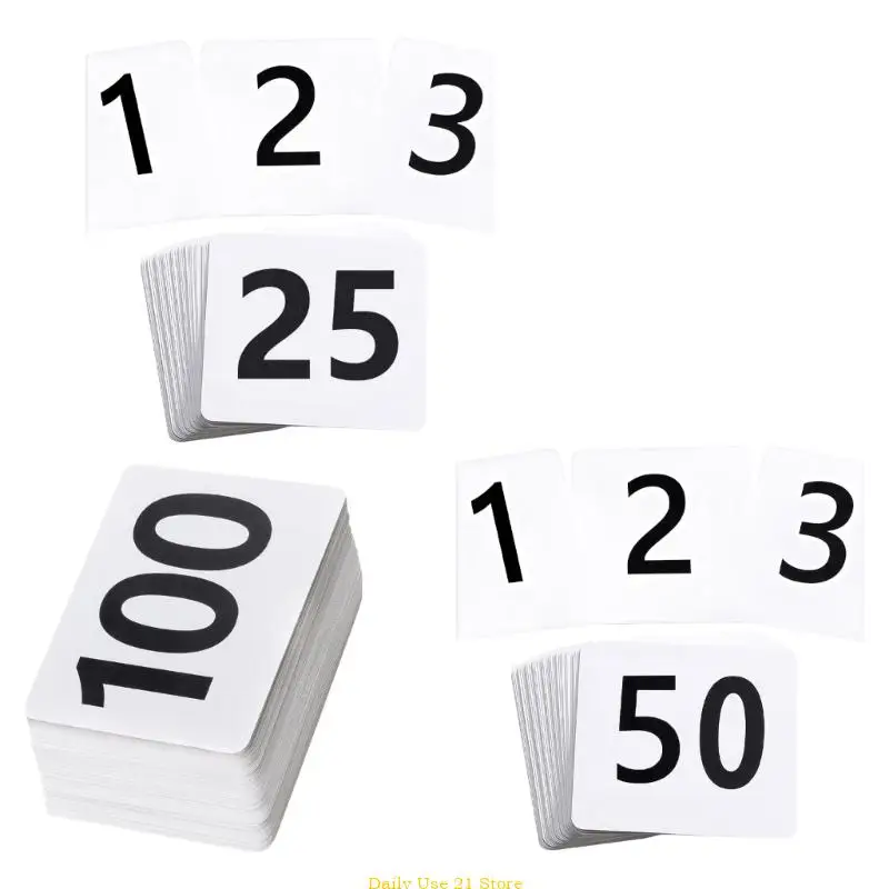 Double Sided Numbered Seats Cards for Weddings and Event Portable Place Card