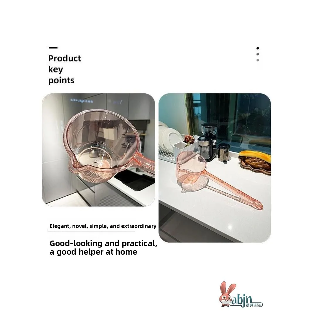 

Прозрачный пластиковый черпак с длинной ручкой для воды, утолщенный, кухонный инструмент для полива цветов, термостойкий, класса люкс, для дома