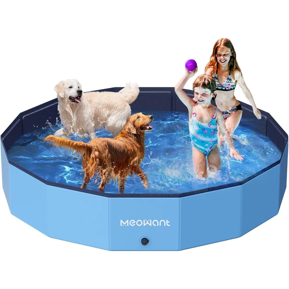 

Meowant Foldable Dog Pools for Large Dogs, Hard Plastic Kiddie Pool Dog Swimming Pool, Collapsible Dog Pet Bath Pool, Portable