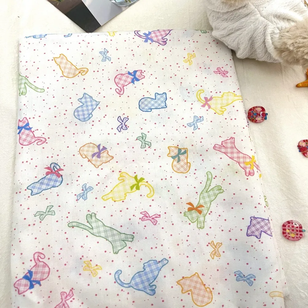 All cotton digital printed fabric 145x50cm soft, smooth and non elastic DIY home clothes made of pure cotton sewing fabric