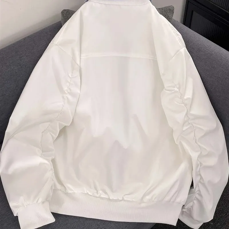 

Осень-зима, мужская куртка, искусственный двухсекционный мотоциклетный воротник, спортивный водонепроницаемый воротник с вышивкой, модный бренд для молодежи