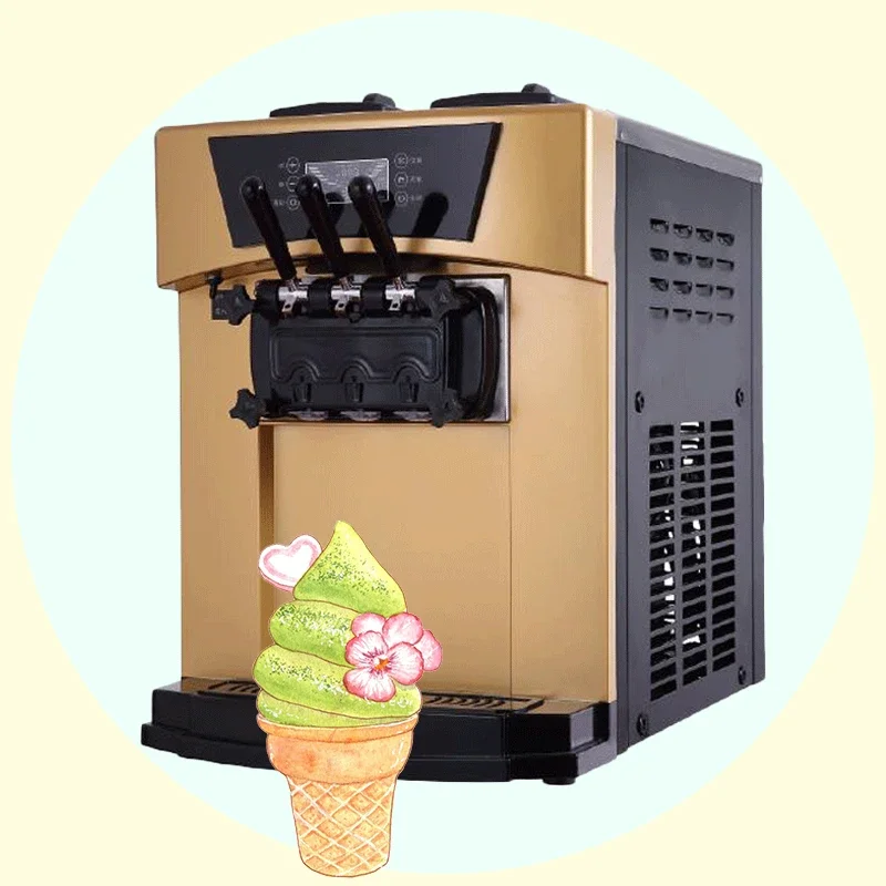 22-30 L/H Soft Serve Ice Cream Machine Creme Glace Commercial Ice Cream Maker
