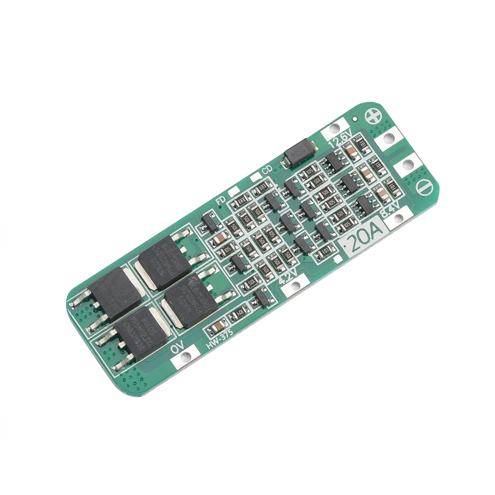 3S 20A Lithium Battery Charge/Discharge Protection Board 4MOS Tube BMS for Power Tools Battery Management System