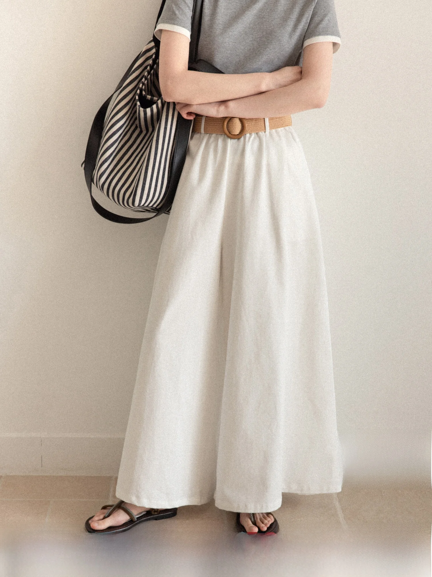 

Женские повседневные брюки с высокой талией и широкими штанинами, весенние, универсальные, удобные, прямого кроя, в корейском стиле