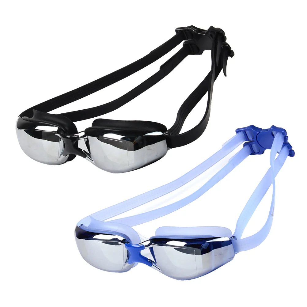 

2 PCS Swimming Equipment Goggles Adult Swimwear Plated Glasses Anti-fog Water Proof
