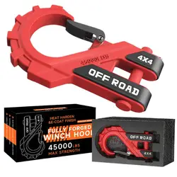 U-shape Car Tow Hook ATV Winch Hook High Strength Trailer Chain Hooks Rugged Clevis Grab Hook 20 Tons Trailer Clevis Hooks