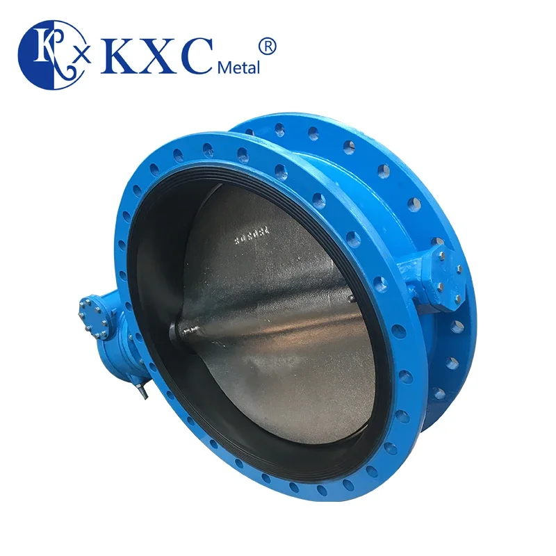 Double flange PN10 PN16 Ductile iron body concentric type butterfly valve dn500