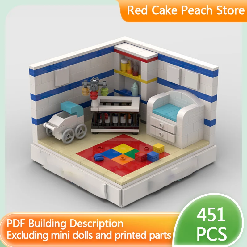 

Модель городской улицы MOC, конструктор из строительных блоков, сцена детской комнаты, модульная технология, детские праздничные подарки, игрушки для сборки, набор