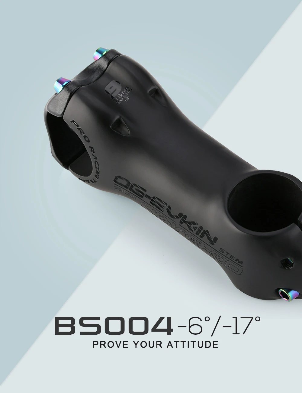 OG-EVKIN BS-004 T1000 Carbon MTB Fahrradvorbau 6/17 Grad 31,8 mm Carbon Rennrad-Vorbau Positiv und Negativ Fahrrad-Power-Teile – Detail 1