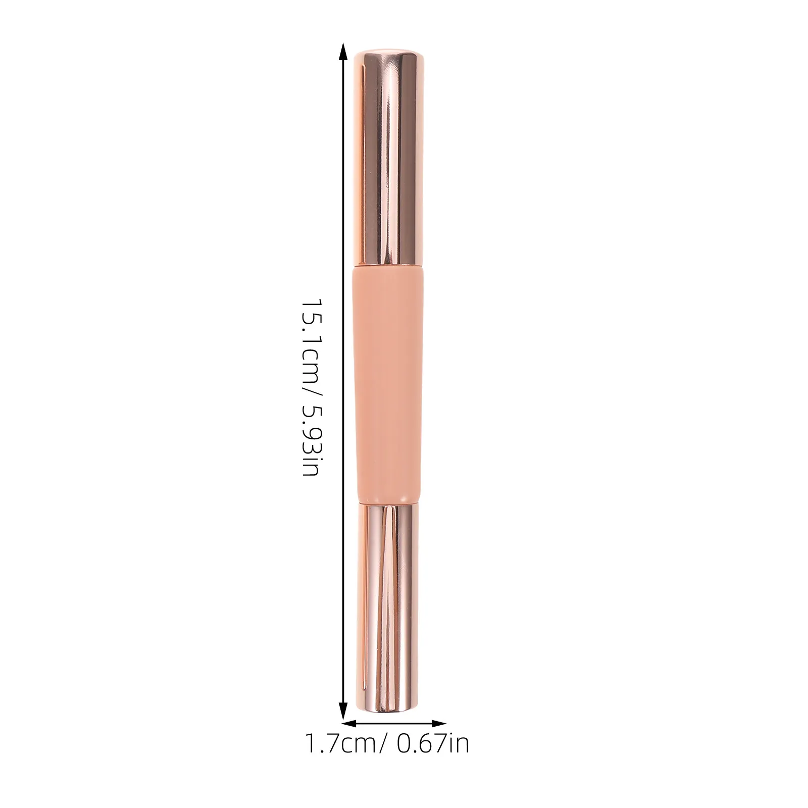 2Pcs Double Sided Silicone Lip Brush Concealer Applicator Makeup Brush Set with Cover Lightweight Hygienic Cap for on The Go