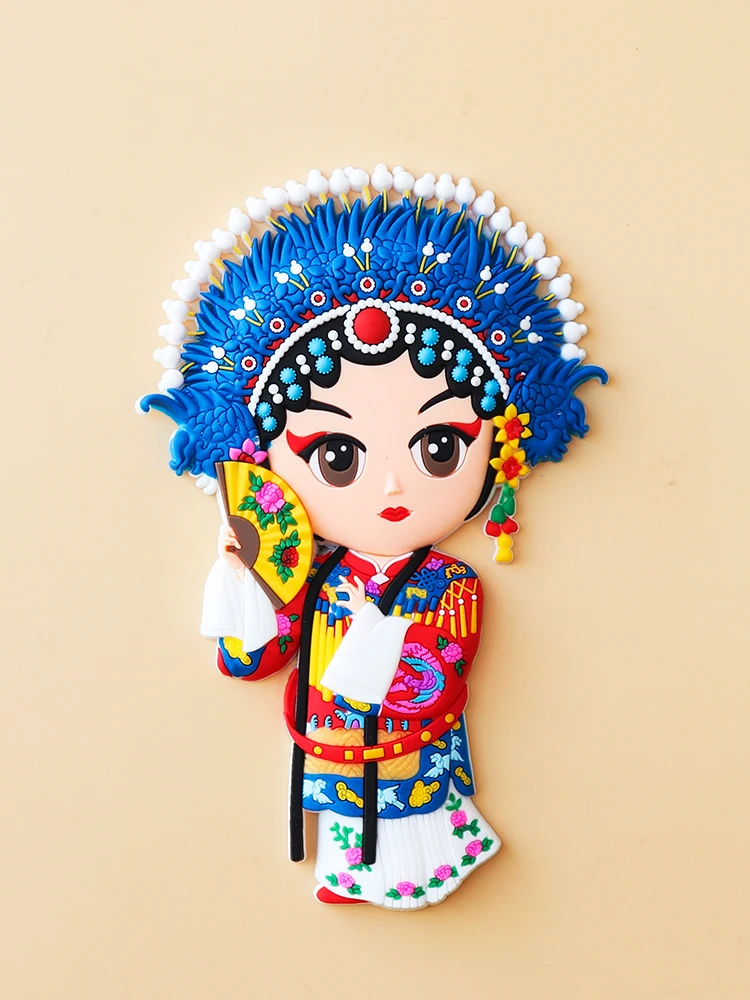 Magnet Sticker Beijing Opera Face Refrigerator Stickers Chinese Fridge Magnet Souvenir Home Decoration Accessories Magnet Fridge