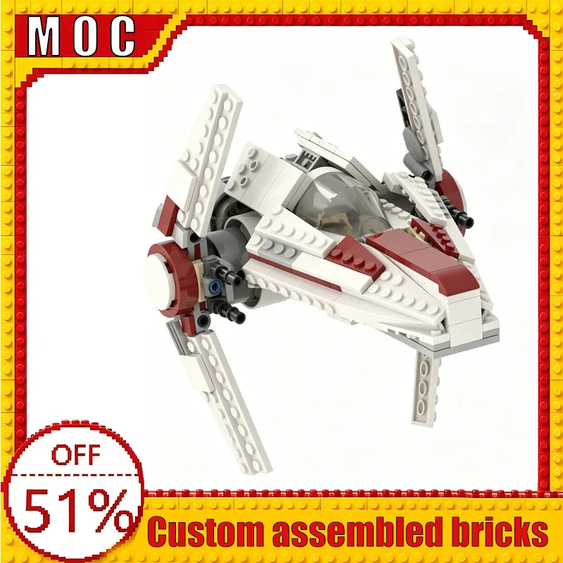 282 PCS Wide Wing Space Combat Plane Custom Assemble Sci-Fi Building Blocks Model Boys DIY Assembly Educational Learning Gifts