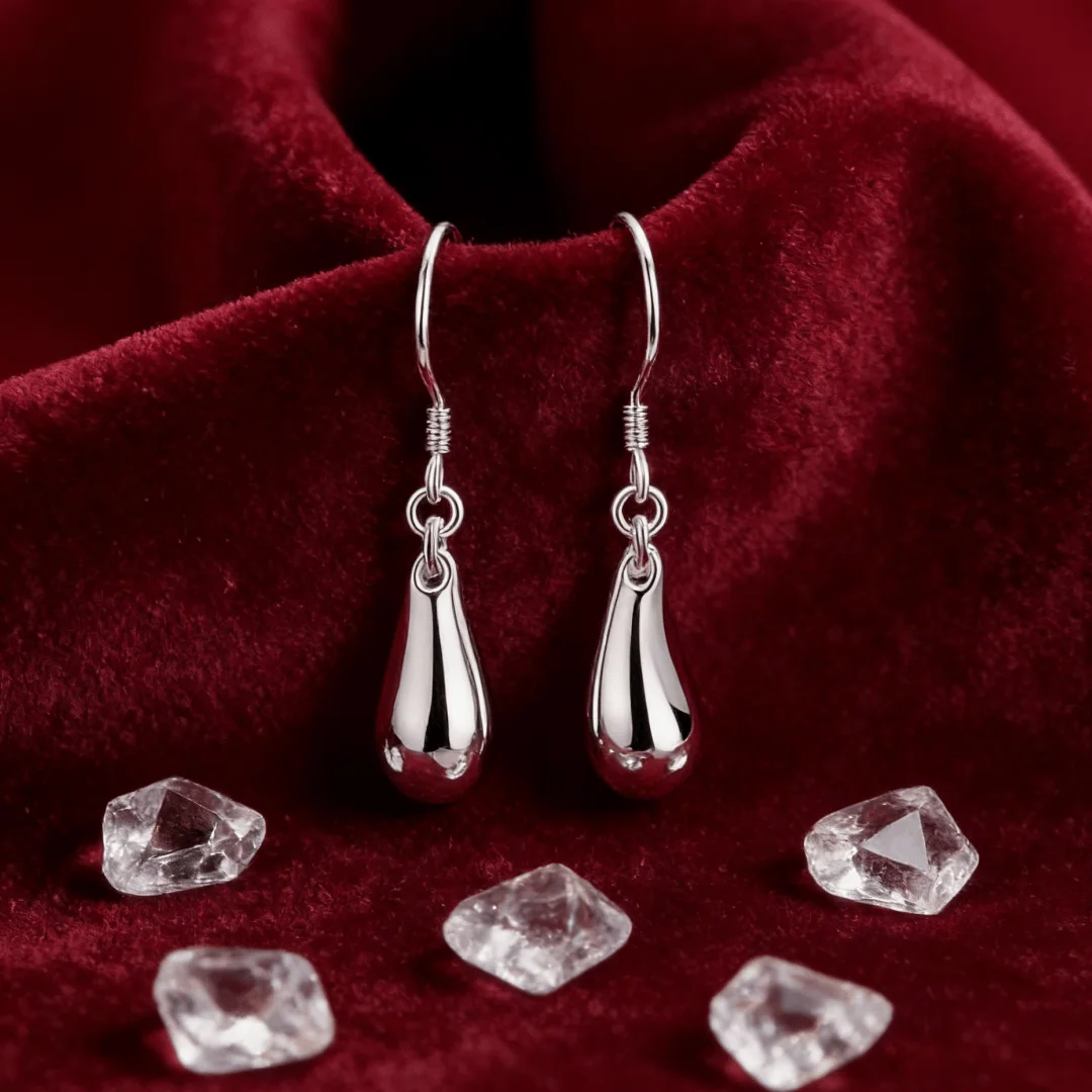 Hot new 925 Sterling Silver Lucky Water droplets earrings for women Luxury Fashion Wedding Accessories Jewelry Christmas Gifts