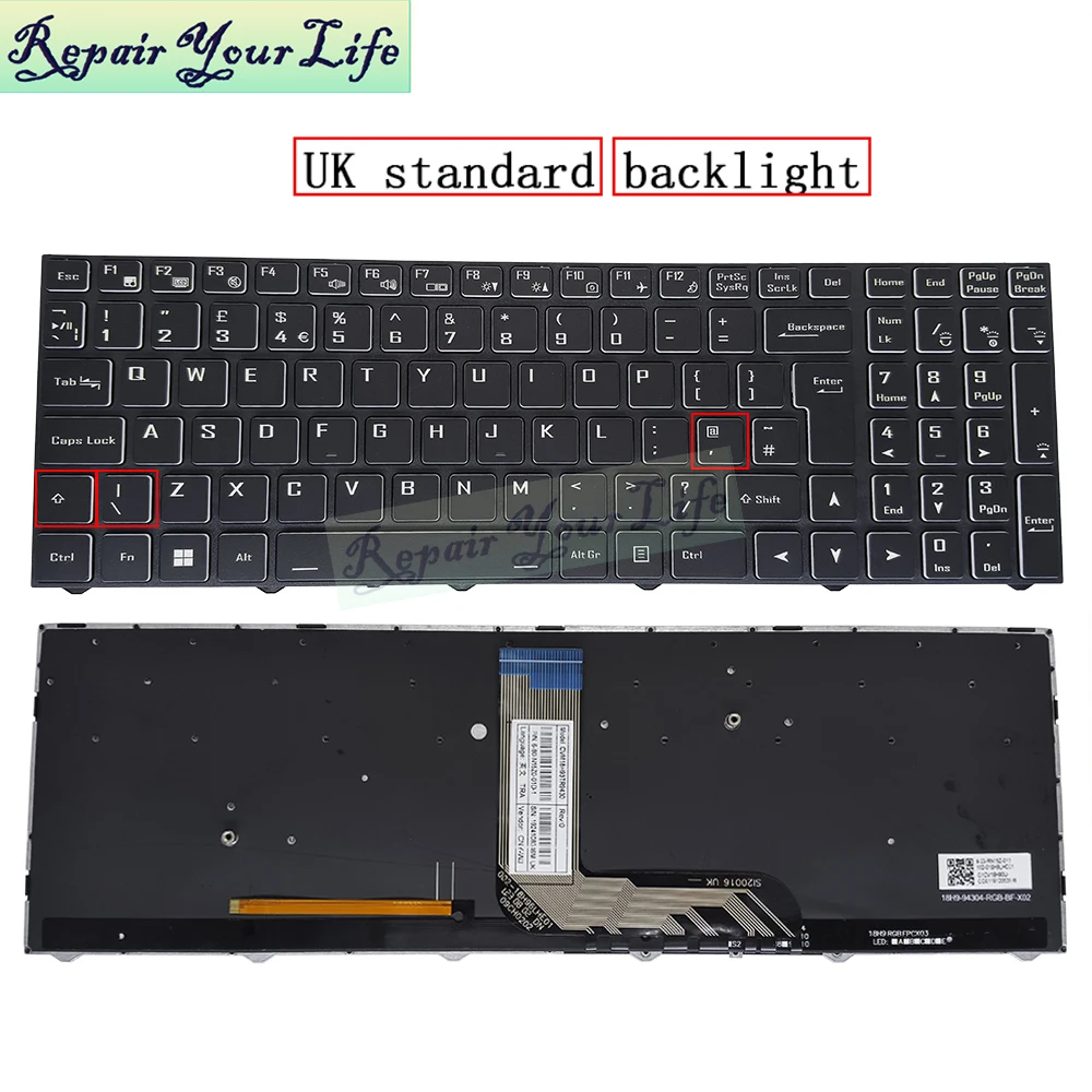 PT-BR UK German French Italiano Gaming Laptop Keyboard Backlit For Medion Erazer Defender P10 MD63665 MD61803 MD61827 NH77DDW-M