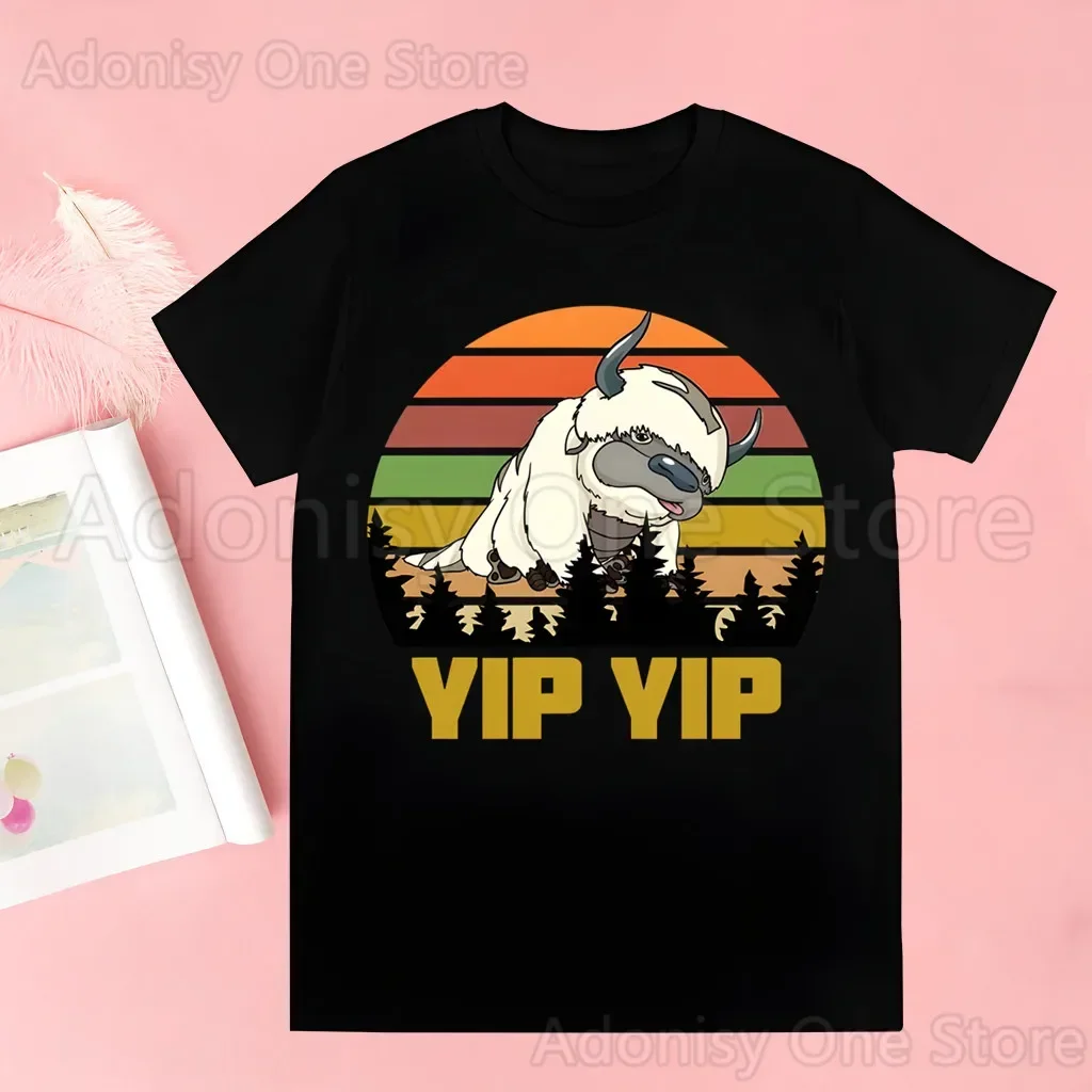 Avatar The Last Airbender Kawaii Anime Appa T Shirt Men 90s Graphic T-shirt Harajuku Tops Tee Short Sleeve Tshirt Male