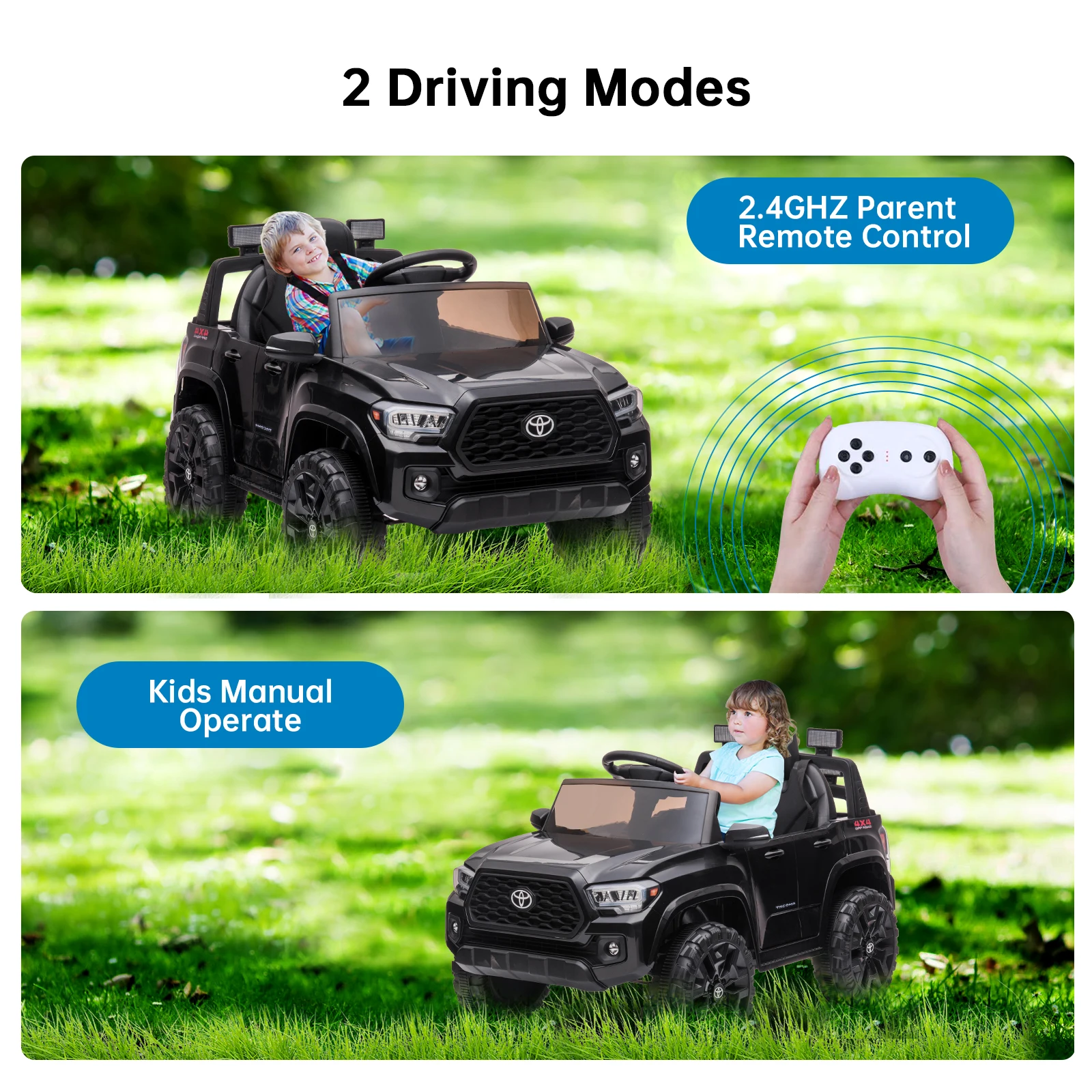 12V 4.5Ah Kids Electric Ride on Car, Ride on Truck with Remote Control, Battery Powered 4-Wheels Toy Electric Vehicle for Kids