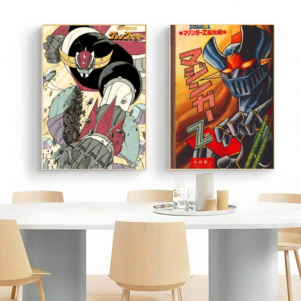 Retro Mecha Anime M-Mazinger Z Poster Wall Art Print Decorative Mural Home Decor Gift Unframed