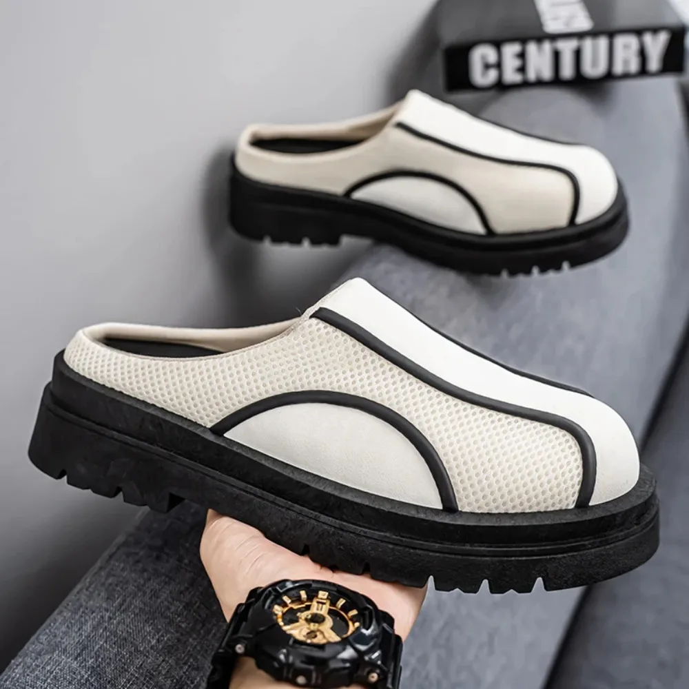 

2026 Summer Men Slippers Classic Outdoor Slip-on Canvas Shoes Men Light Breathable Flat Loafers Soft Indoor Home Casual Slippers