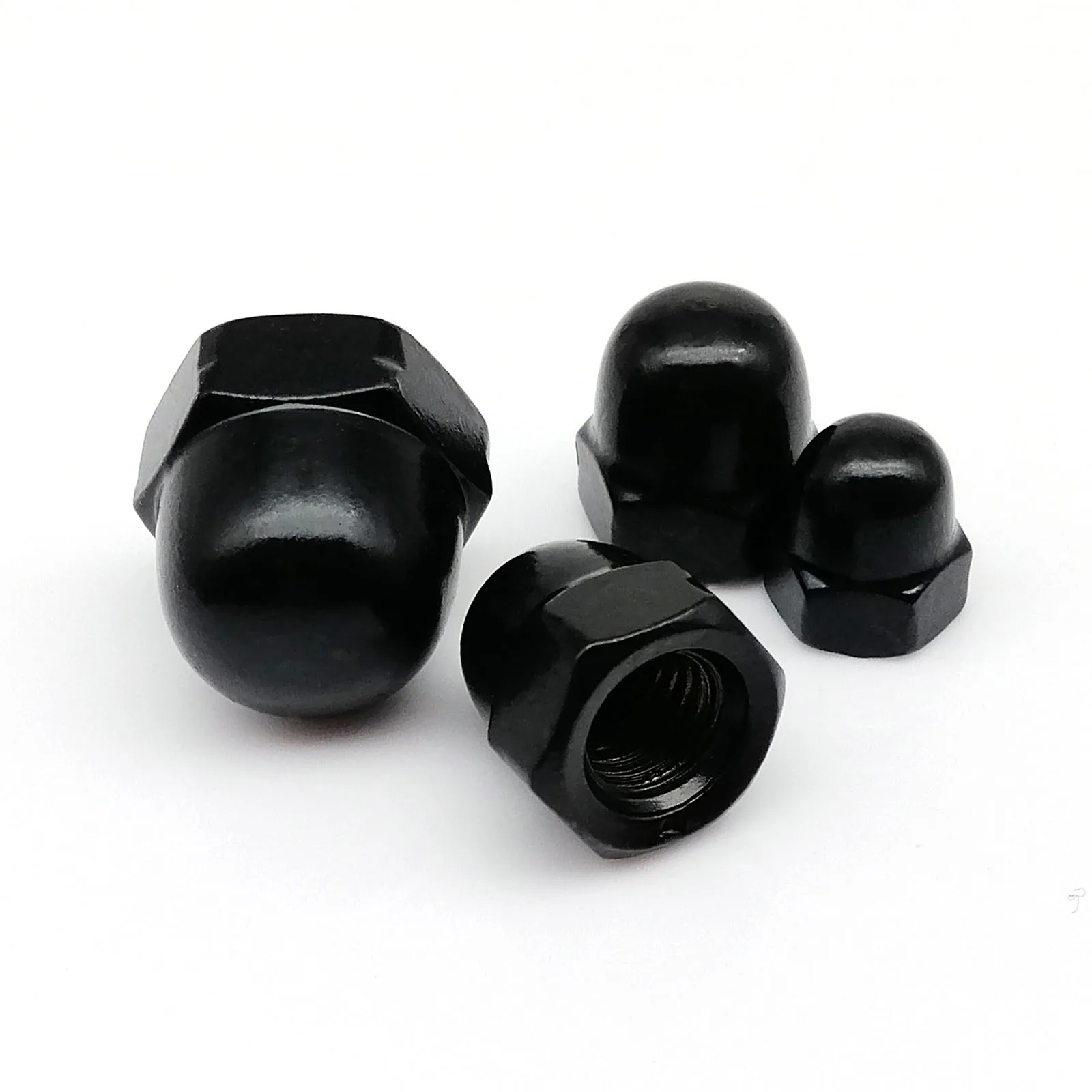 1/5/10pcs DIN1587 M3 M4 M5 M6 M8 M10 M12 304 Stainless Steel Surface Black Hex Acorn Cap Decorative Cover Semicircle Dome Nut