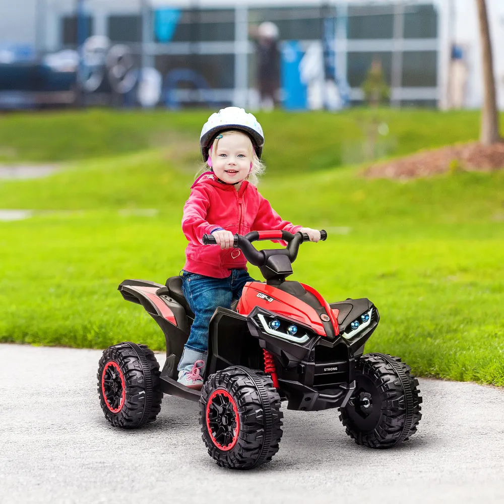 Voiture électrique à quatre roues pour enfants, 12V, roues avant et arrière, roues à degrés d'usure