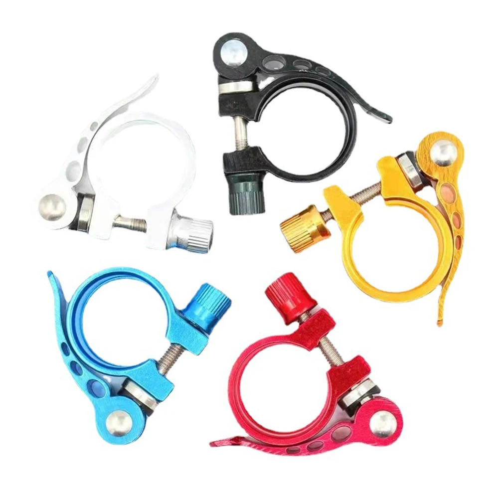 Black Seat Tube Clip Rust Resistant Tool-free Installation Easy To Install High-strength Aluminum Alloy Oxidation Process