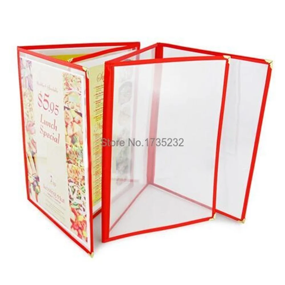 Advertising Photo Album A4 3 Pages Pvc Recipe Frame Book Restaurant Food Shop Menu Frame File List Picture Albums