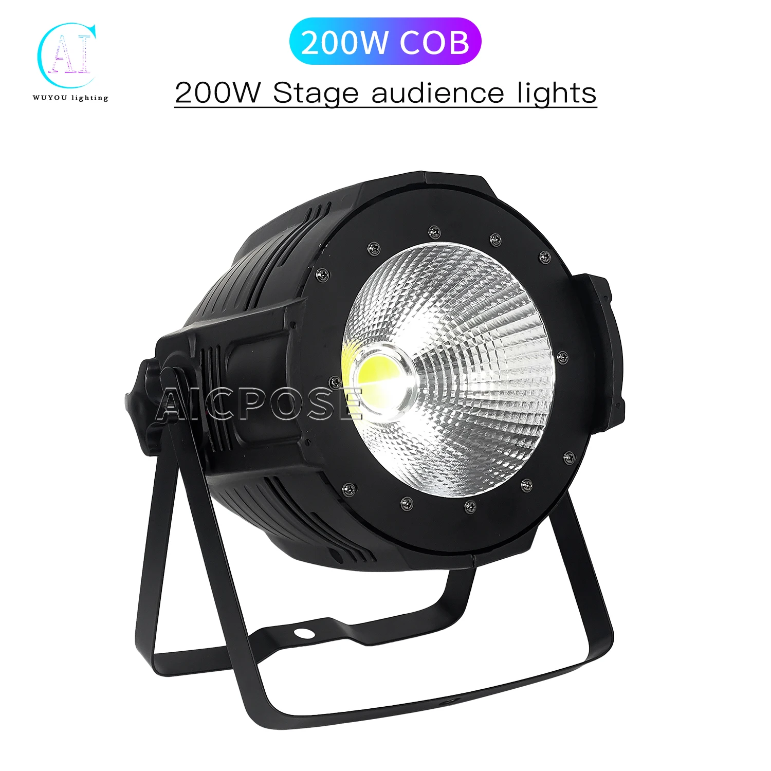 LED 200W COB Stage Audience Light Cool White Warm White 2 in 1 DMX Control DJ Disco Equipment Bar Dance Floor Lighting