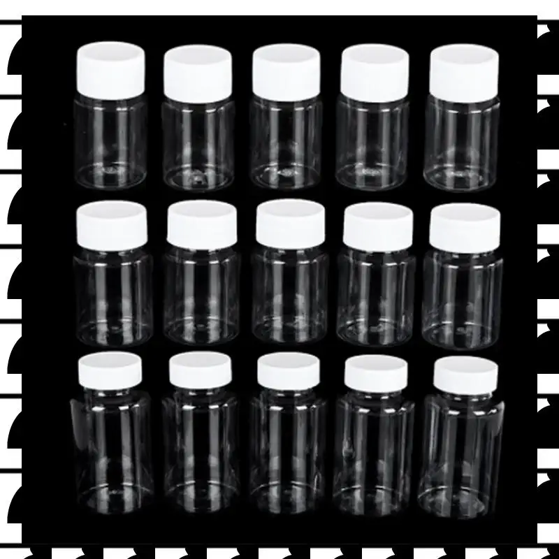 

A44U 100 шт. многоразовые бутылки 15 мл пластиковые ПЭТ прозрачные пустые герметичные бутылки контейнер с завинчивающейся крышкой прочный простой в использовании