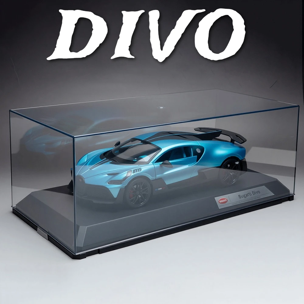 스케일 1:18 발키리 디보 750S 스포츠카 모델 장난감 휠 스티어링 메탈 다이캐스트 아크릴 박스 자동차 모델 수집품