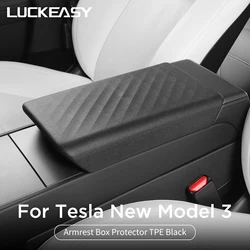 For Tesla Model 3 Highland Armrest Box Protective Cover Central Control Armrest TPE Protector Mat 2024 Car Interior Accessories