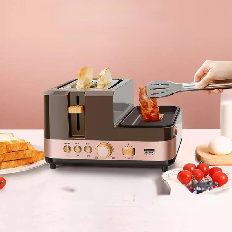 ماكينة إفطار متعددة الوظائف ، محمصة خبز منزلية ، ماكينة شطائر تجارية ، ماكينة طهي ، 4 في 1 ، 4.5 V