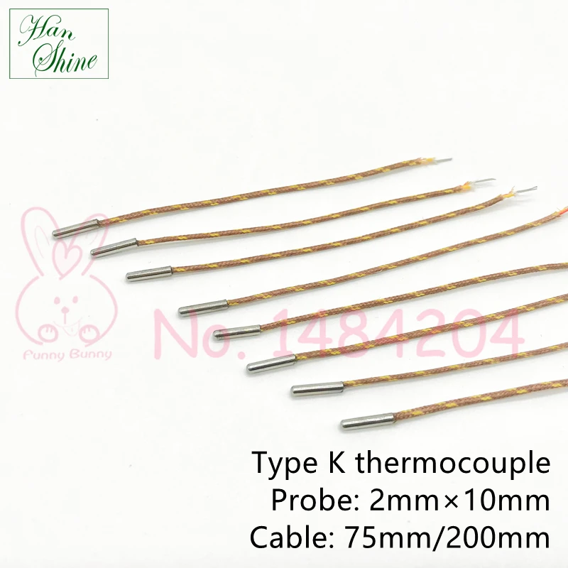 p2mm 온도 측정용 타입 K 열전대 2mm × 10mm 프로브, 75mm/200mm 유리섬유 케이블, 최대 480°C 고온 내성 – 실사용자 리뷰 및 성능 분석