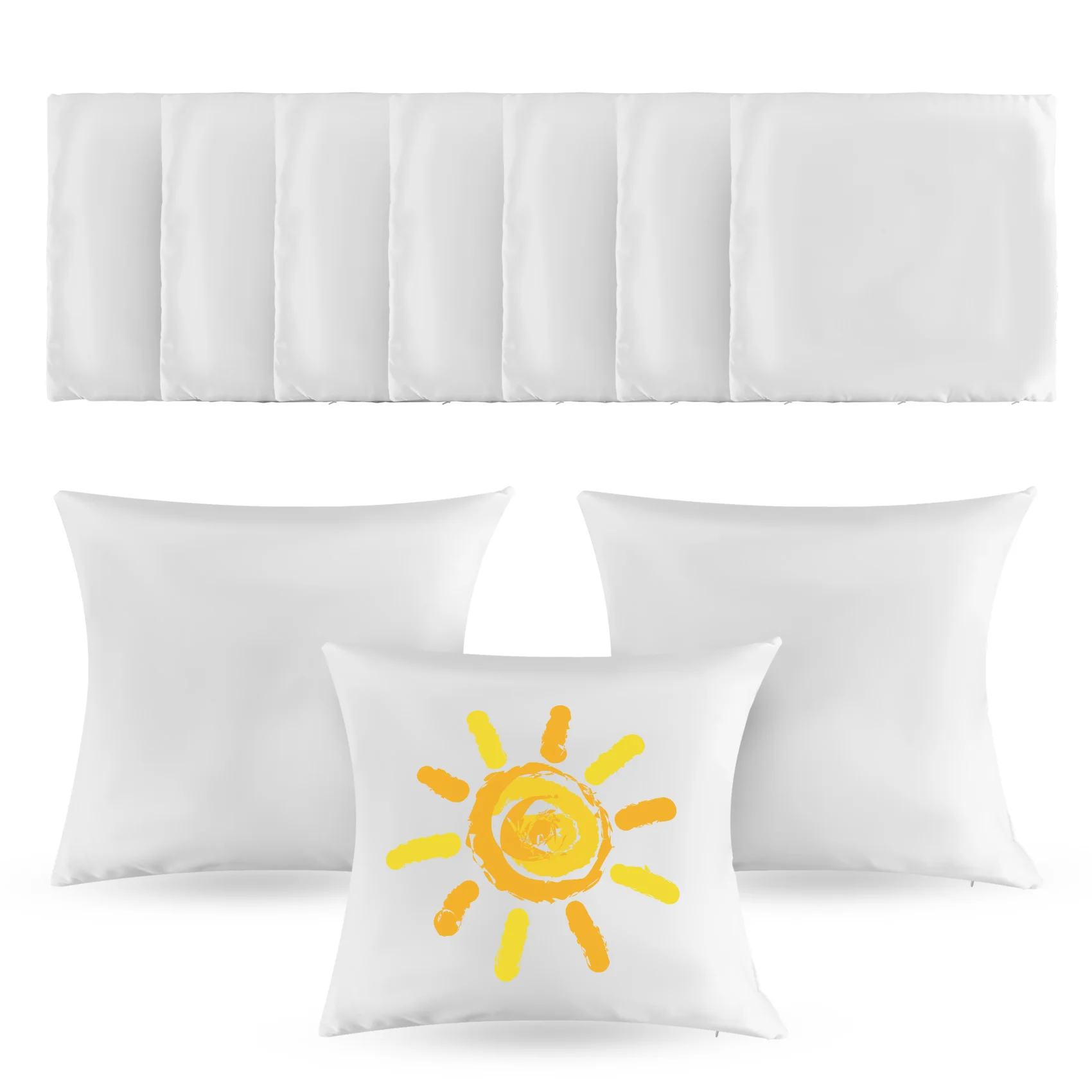 Spezielle 40 x 40 weiße, schlichte Sublimationsrohlinge, Kissenbezug, Kissenbezug für Wärmeübertragung, Presse als DIY-Geschenk, 10 Stück