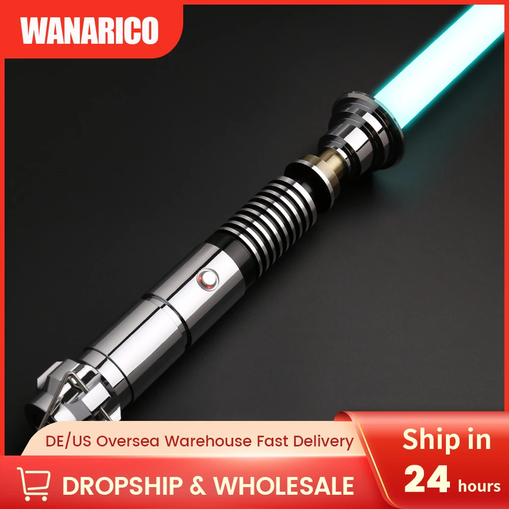 WANARICO Lightsaber Luke Skywalker RGB Smooth Swing Infinite cambia colore 17 set Soundfonts Force FOC Laser Sword Cosplay Toy
